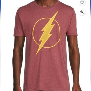 NWOT The Flash Logo T-shirt Heathered Red Mens Size 3XL